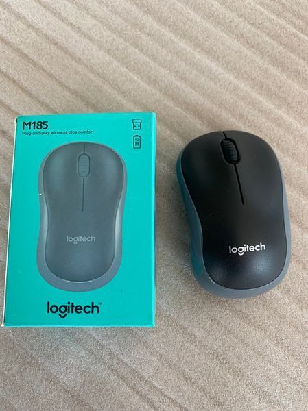 Бездротова проста комп'ютерна миша Logitech M185 Wireless Black для роботи 511213954 фото